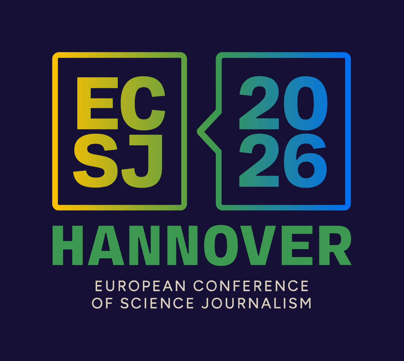 the logo of the 2026 European Conference of Science Journalism